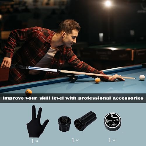 Queue De Billard Teekerwan 58 Pouces – érable Canadien, Embout 13 Mm, Choix 19/20 Oz, Sac Et Gant Inclus