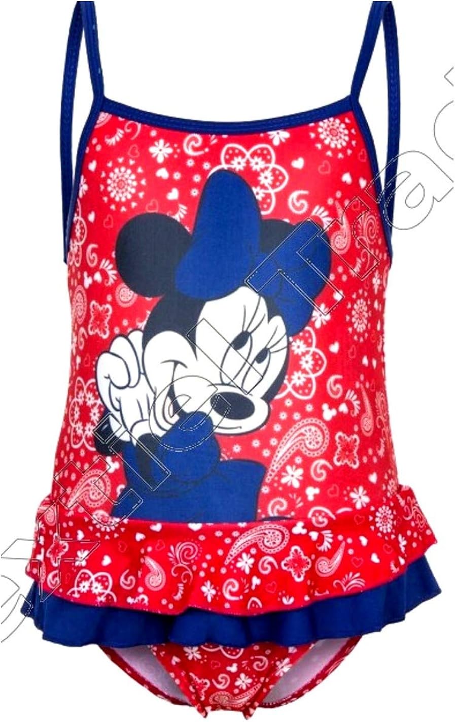 Minnie Maillot De Bain 1 Piece Bebe Fille Rouge Et Marine De 6 A 24mois Bebe Vetements