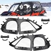 Ehaho Soft Upper Doors Compatible with Polaris RZR XP 1000 (4 Seats) | Waterproof Zippers, Upper Windows Fit Side Mirror, Cab Enclosures Windshield for 2014-2023 RZR XP 4 1000/19-21 XP4 TURBO