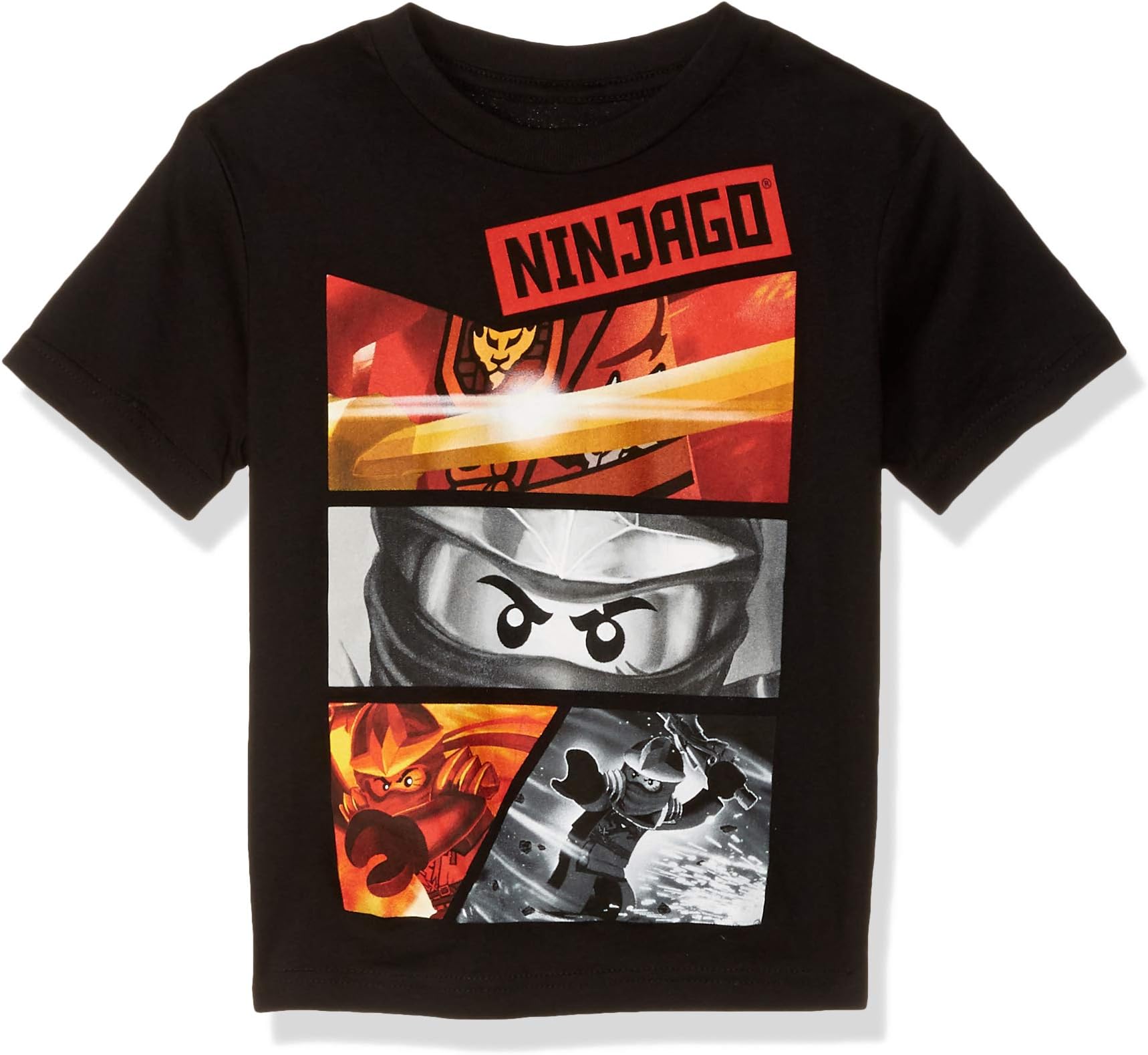 LEGO Boys' Round Neck Short Sleeve Lego Characters Graphic Design T-Shirt, Little Boys & Big Boys Tee