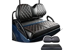 NOKINS Golf Cart Diamond Seat Covers Kit, Fit for Club Car Precedent Ordinary Front Seat Cushion, Golf Cart Vinyl Seat Cover, No Nails Required