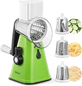 Yabano Rotary Cheese Grater Vegetable Slicer with 3 Stainless Drums view 2