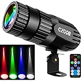 Led Pinspot Light, Czgor 15W Disco Ball Spotlight RGBW 4-in-1 Lights | Mirror Ball Lights with Remote Control, Super Bright LED Pin Spot Light for Parties DJ Club Bar Wedding, 1 Pack