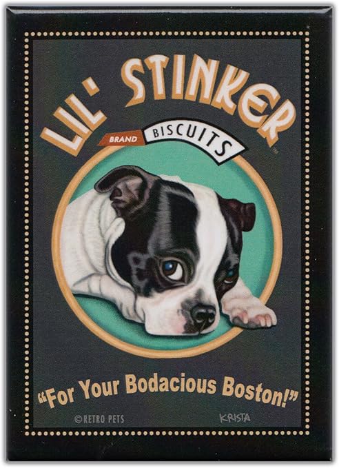 retro boston terrier