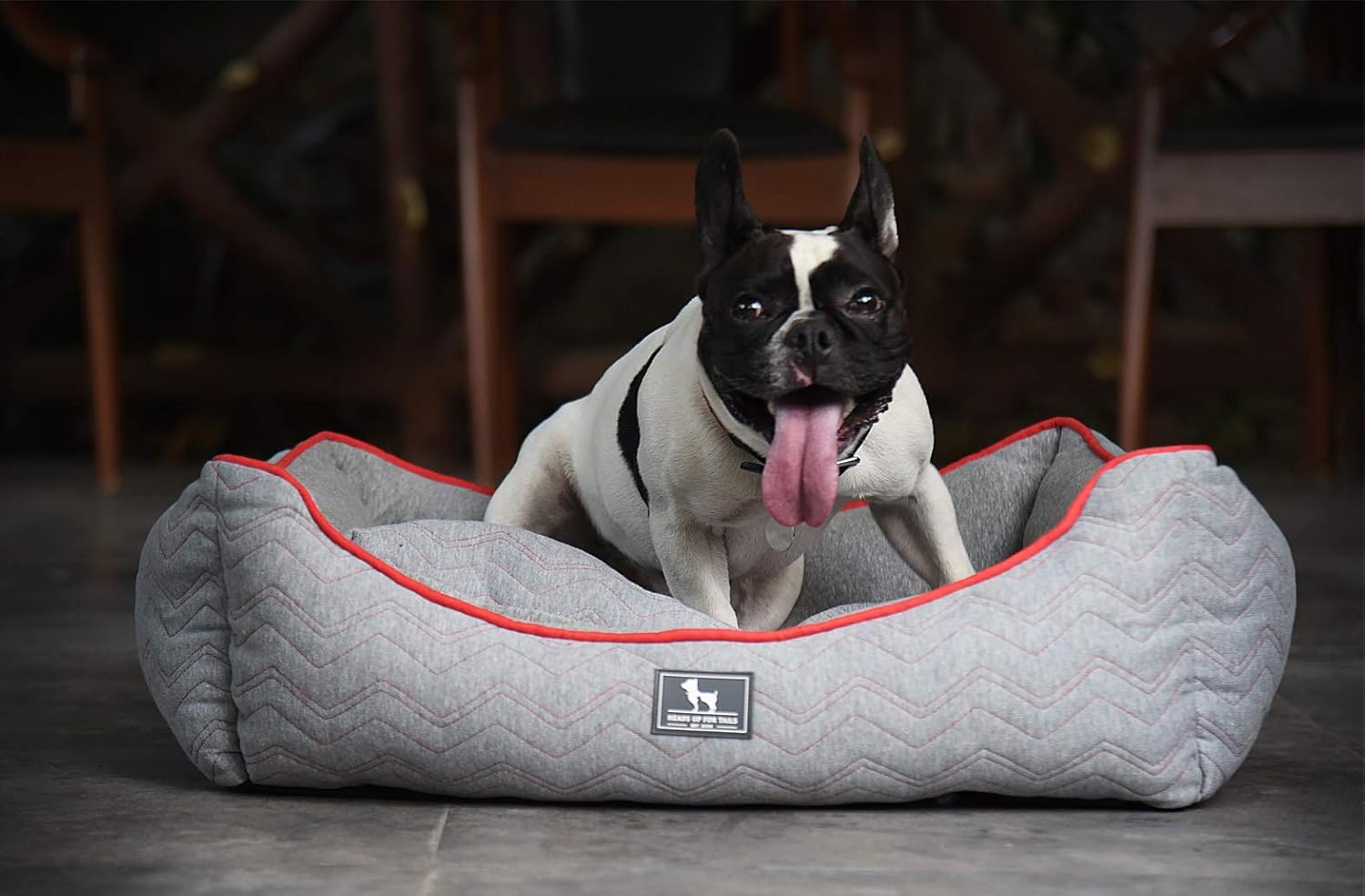 Heads Up For Tails Huft Dog Beds for Small Medium and Large Breeds (Red