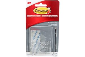 Command Cord Clips Value Pack, 17017CLR8OFEF, Clear, 8 Clips, 10 Strips