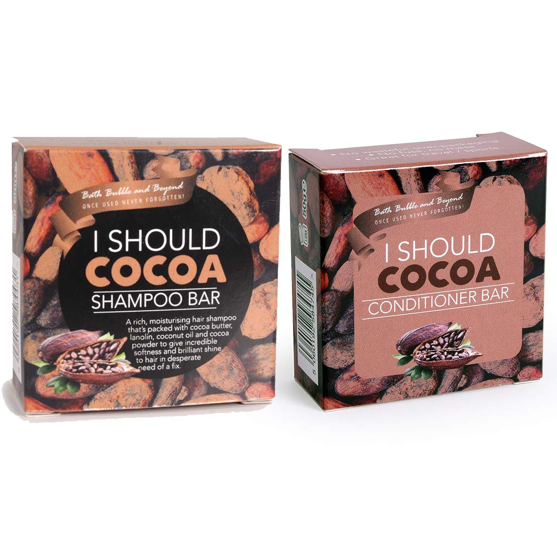 Bath Bubble and Beyond Shampoo and Conditioner Bar Set (I Should Cocoa)