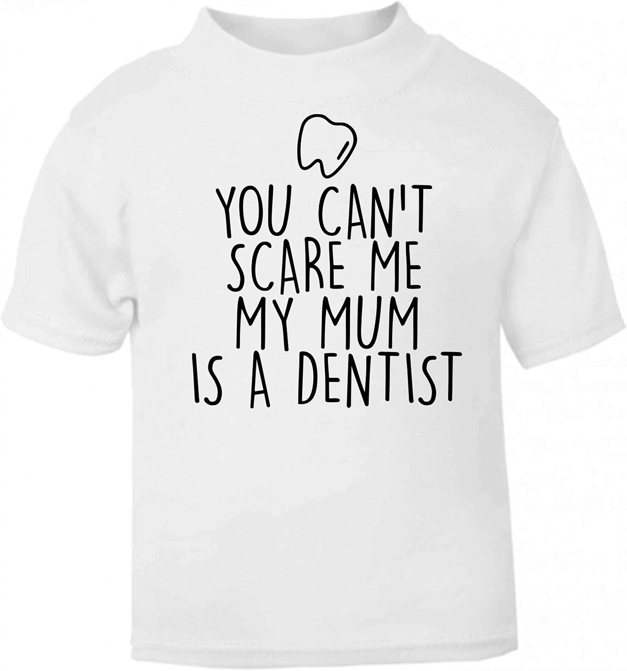 Flox Creative Baby T-Shirt Scare me Mum Dentist Black Newborn