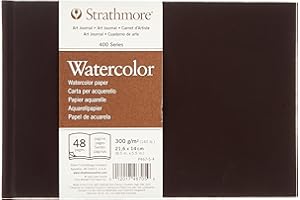 Strathmore Paper (467-5 Strathmore STR-467-5 48 Sheet No 140 Watercolor Art Journal, 8.5 by 5.5", 5.5"x8.5", 24