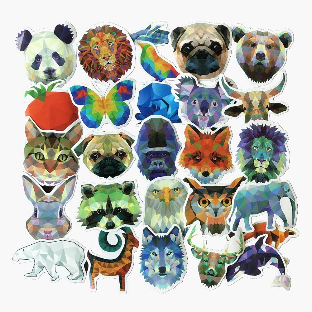 Jasion 35Pcs Sticker of Different Animals PVC Decals Waterproof Sunlight-Proof DIY Ideals for Water Bottles Cars Motorbikes Portable Luggages Phone Laptops