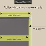 New Edge Blinds Basil Thermal Blackout Roller Blinds 110 cm x 165 cm view 5