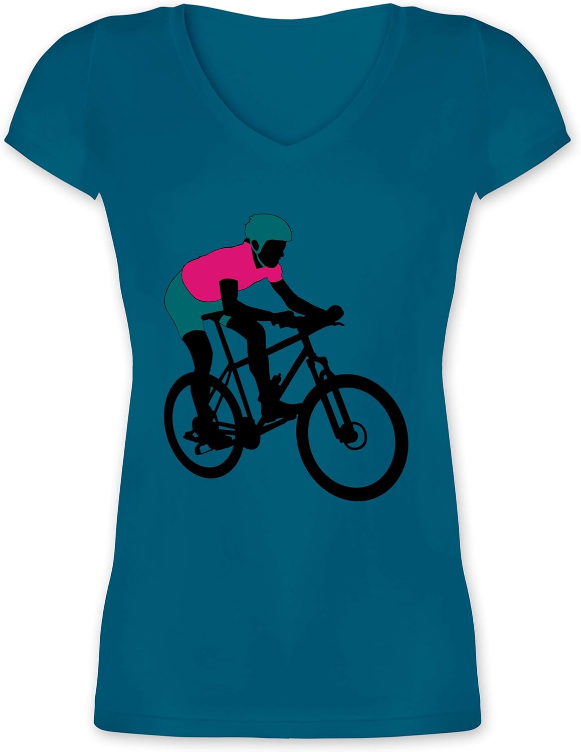 Shirtracer - Radsport - Mountainbike MTB Geländefahrrad - Damen T-Shirt ...