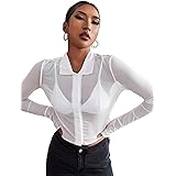 white see through button up