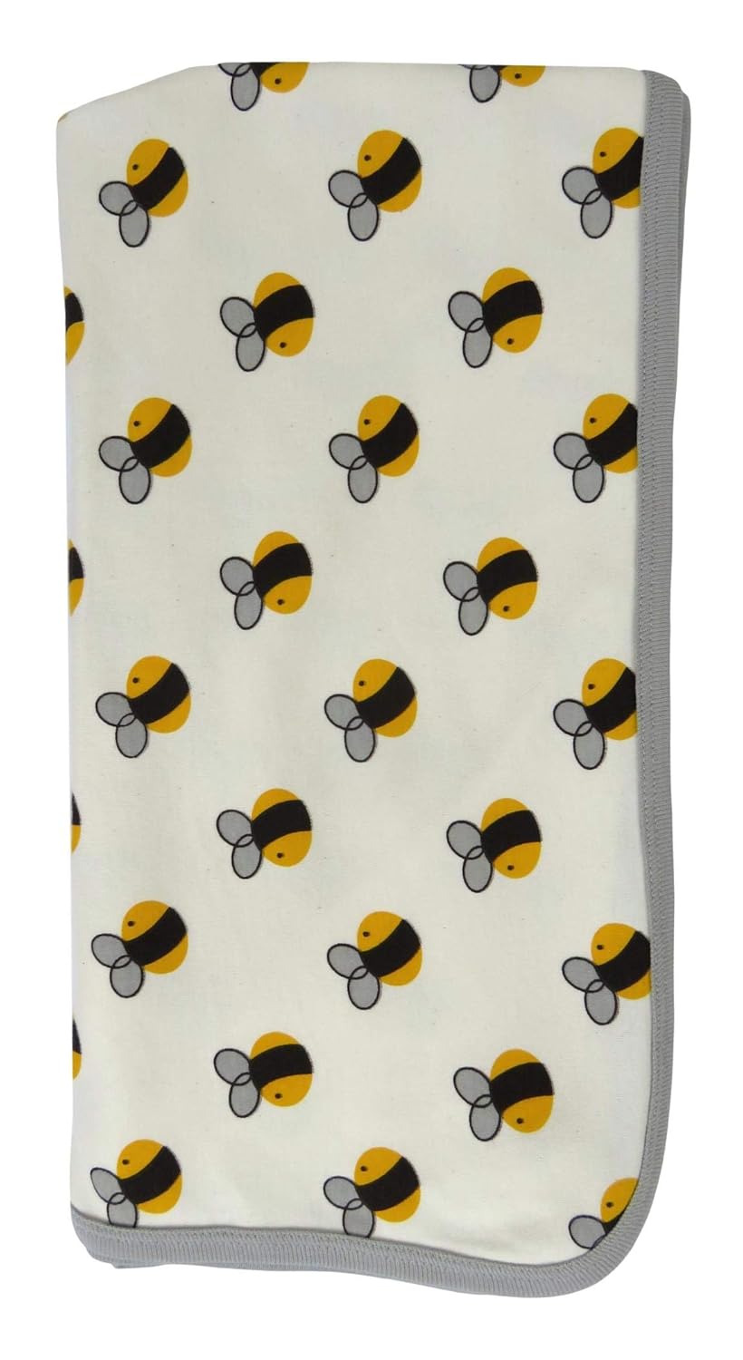Cat & Dogma Organic Baby Swaddle Blanket 35X35 - Bee