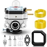MOTOALL Carburetor Lawn Mower Carb with Tune Up Kit Fit for Hyper Tough | HY26SST HY26SSTVNM Black Max BM25CSAC BM25SSAC 25cc 26cc String Trimmer