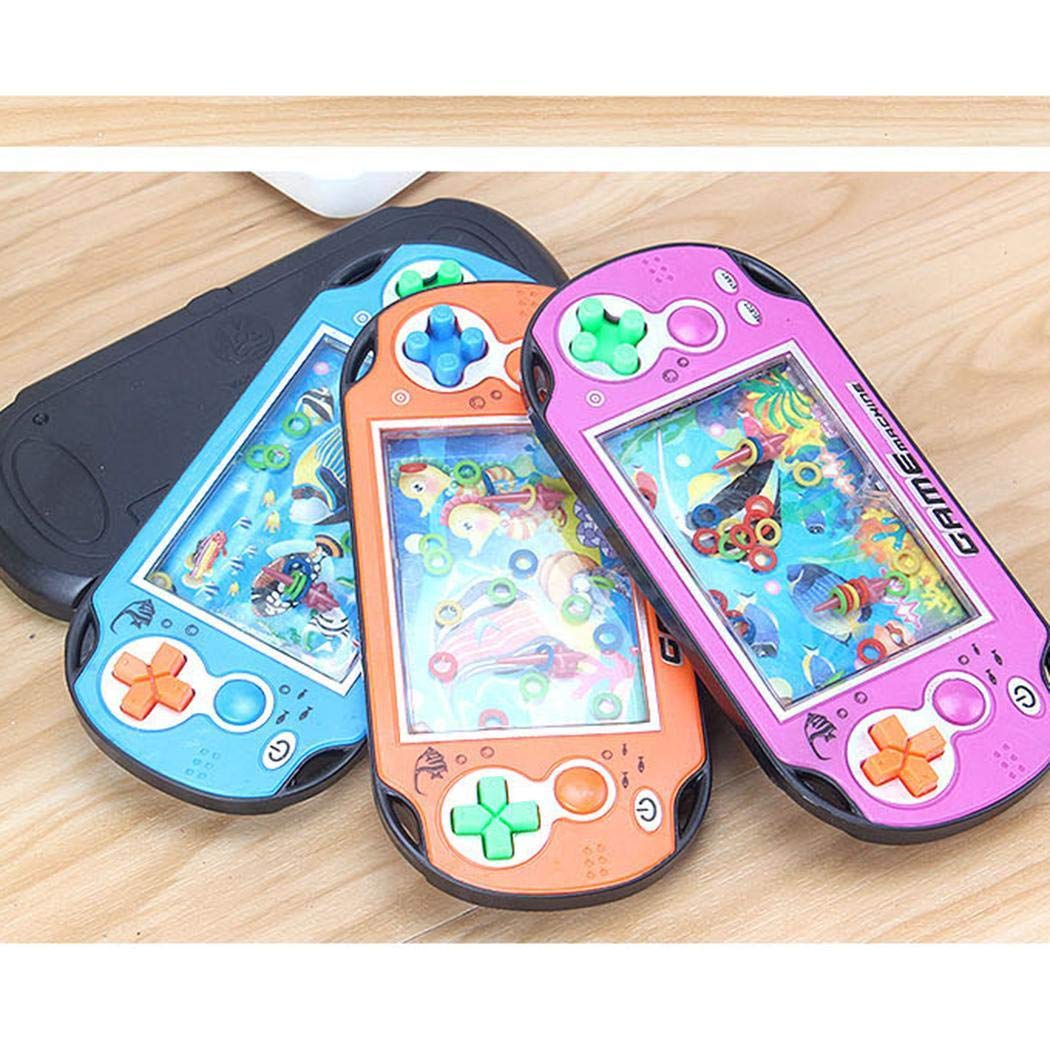 Fanala 1PCS Handheld Fish Water Ring Toss Squeeze Game Machine Educational Toy Handheld Games
