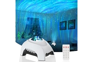 Vinwark Star Projector, Galaxy Projector, Northern Lights Aurora Projector for Bedroom with Music Bluetooth Speaker and White Noise, Starry Night Light Projectors for Kids Adults