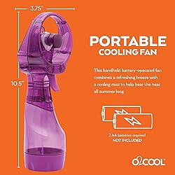 O2COOL Deluxe Handheld Battery Powered Water