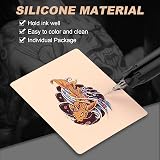 rayyl Tattoo Practice Fake Skin 20PC 7.4x5.6in Double Sided Silicone Pad view 5
