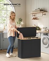 SONGMICS 200 L Laundry Basket with Lid 4-Section Large Hamper 78 x 38.5 x 70.5 view 2
