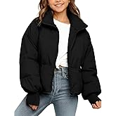 Yimoon Girls Winter Puffer Jacket Kids Warm Puffer Coat Zip Up Quilted Jackets for Girls 7-14 Years