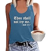 LOOKFACE Women Racerback Graphic Tank Tops Cute Cami Shirt