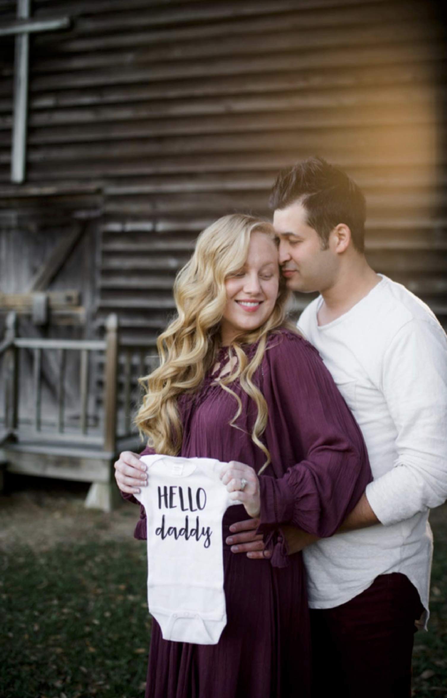 Bump and Beyond Designs Hello Daddy Surprise Pregnancy Announcement to Husband