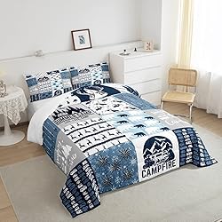 Camper Gifts Comforter Set Twin, Happing Camping