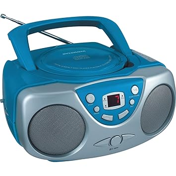 Sylvania Srcd243 Portable Cd Player With Am Fm Radio Boombox Blue