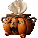 Halloween Pumpkin Tissue Box Organiser, ​​ Pumpkin Box Cover, for Home Office Party Decoration, Construction Napkin Dispenser Themed Dispenser Holder
