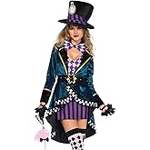 Leg Avenue Women's 5 PC Delightful Mad Hatter Costume Women