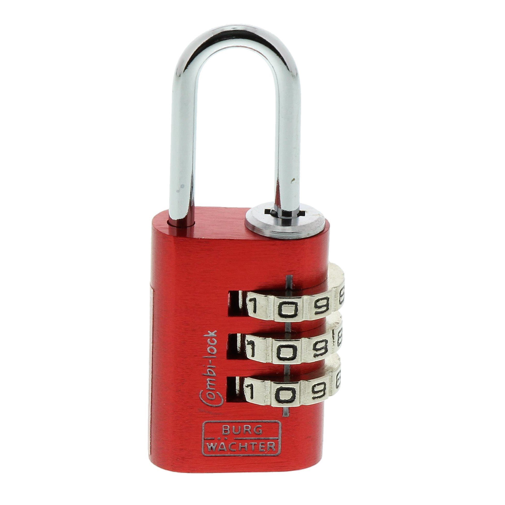 Burg-Wächter Combi 88 20 °F Sb Adjustable Combination Lock 3.2 mm Thickness 3 Digit Rollers, Assorted Colours