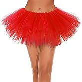 Women's Tutu Skirt Elastic 5 Layered Vintage Tulle Ballet Skirt Party Festival Costume