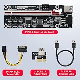 MZHOU PCIE Riser 1x to 16x VER011-PRO GPU Mining Powered Adapter Card 2 Pack view 5