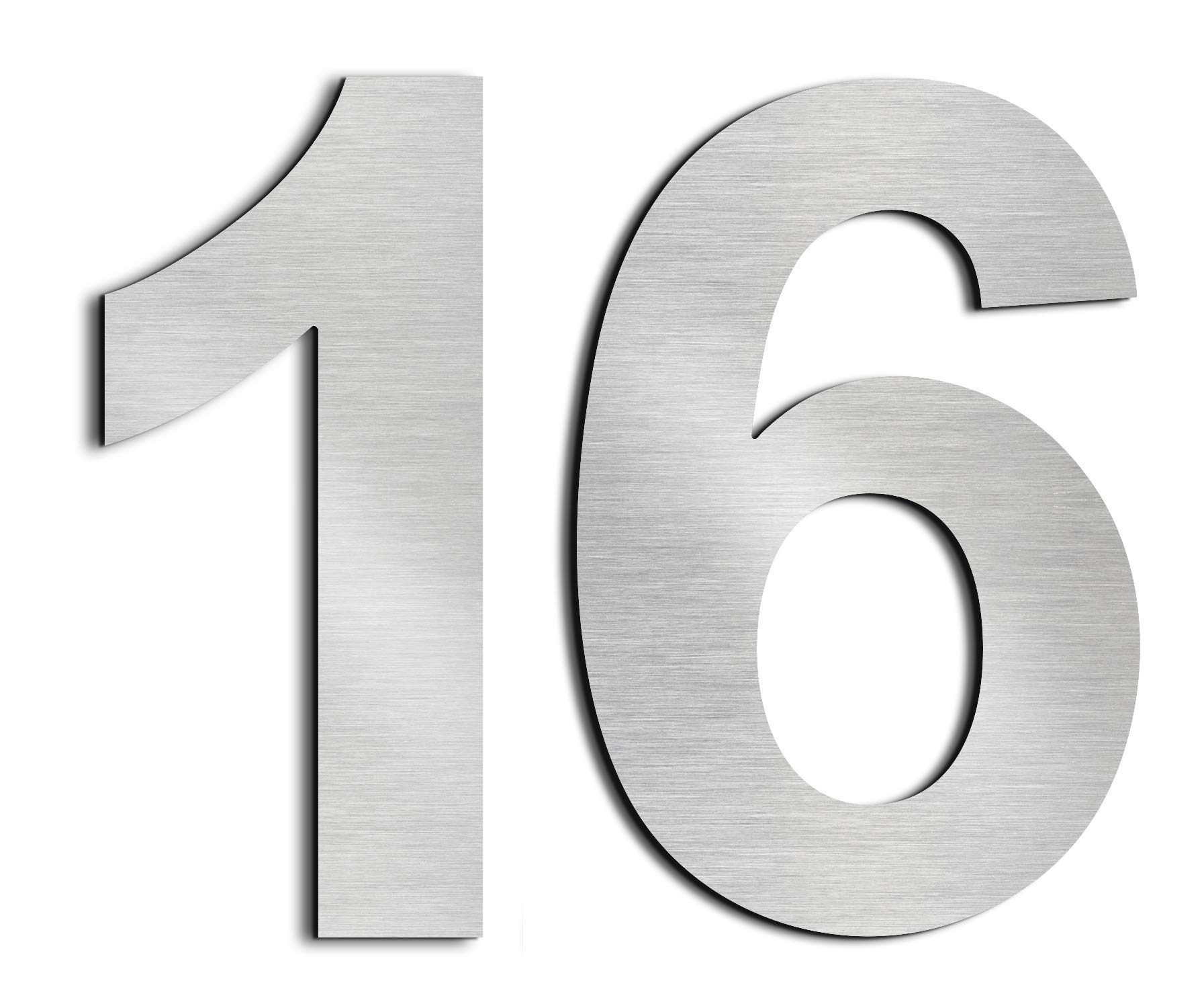 nanlyiau 2pc 3in Mailbox Numbers House Number Door number Stainless Steel House Numbers Adhesive number Made of solid 304 Stainless Steel silvery(3in number 16/19)