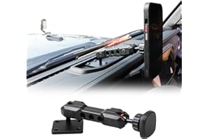 West-xingzhe Dash Phone Holder Adjustable Cell Phone Holder for 2024 2025 Jeep Wrangler JL 2/4 Door 4XE, Interior Accessories for Optimal Viewing Angle (Magnetic)