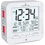 Marathon Digital Medication Reminder Alarm Clock with 4 Alarms and Auto Backlight - Large Time, Date and Temperature Display 