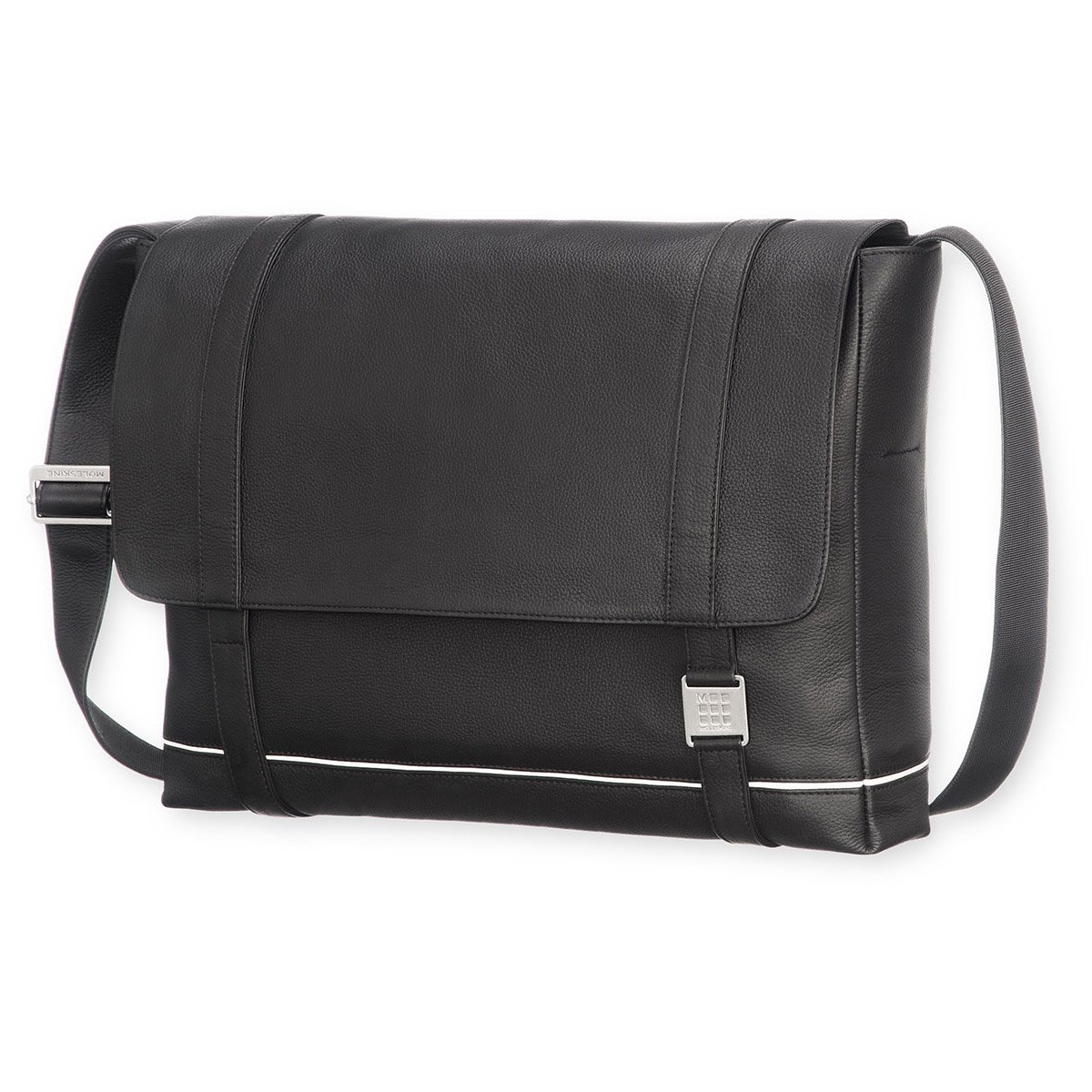 Moleskine Lineage Messenger Tasche Leder Umhängetasche, Schwarz