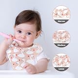 Newthinking 10 Pack Baby Bandana Bibs 6-24 Months 100% Cotton with Adjusting view 3