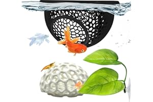 3 Pack Betta Fish Tank Accessories: 1Pcs Floating Betta Hammock, 2Pcs Beta Leaf for Habitat Aquarium Decor, 1Pcs Aquarium Cav