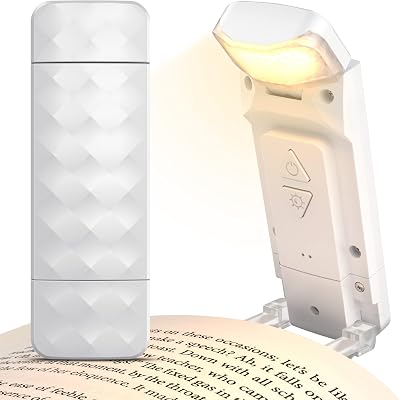 Mexllex Rechargeable Book Reading Light with 3 Color Temperatures 5 Brightness