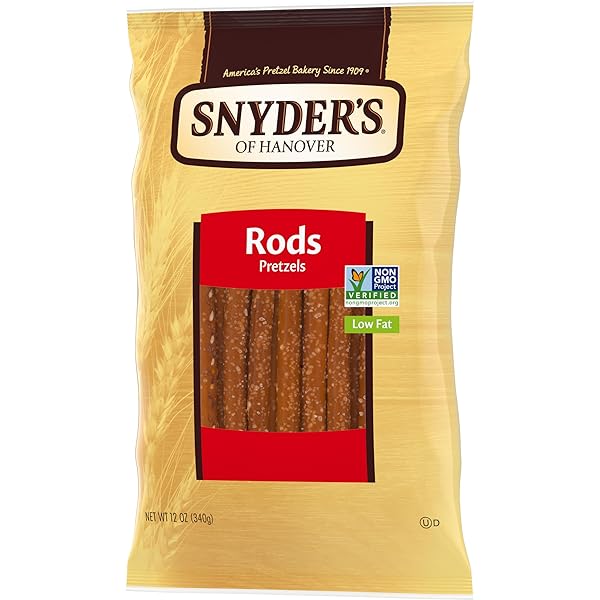 SNYDER’S OF HANOVER, PRETZEL RODS, 12 OZ BAG