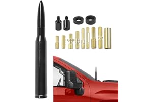 iolory Car Bullet Antenna,Heavy Duty Car Truck Bullet Antenna with Adapter & Washer,Automotive Exterior Accessories Antenna R