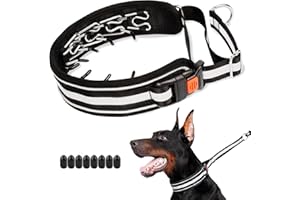Mayerzon Martingale Dog Pinch Collar, Reflective No Pull Dog Collar for Large Medium Dogs Pitbull Belgian Malinois Doberman, 