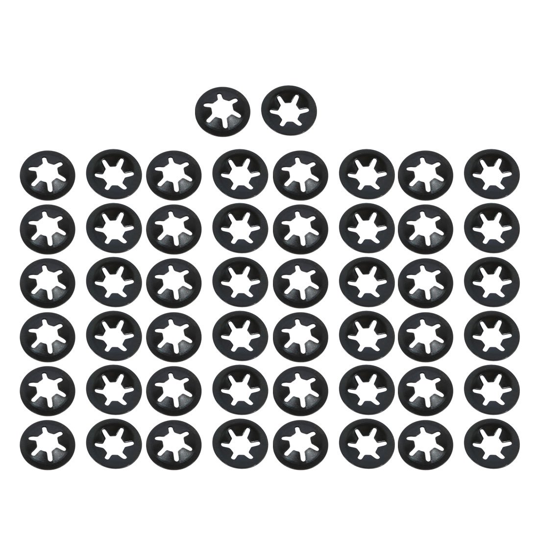 sourcingmap 50 Pcs 5mm x 12mm Internal Tooth ing Washers