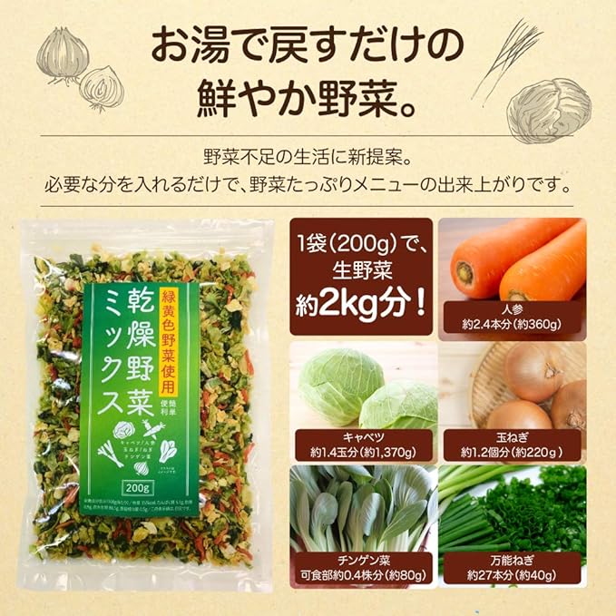 Amazon Web限定 三幸産業 緑黄色野菜使用 乾燥野菜ミックス チャック付き 0g 2袋 三幸産業 食品 飲料 お酒 通販