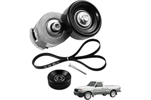 YzusGomumu Serpentine Drive Belt Tensioner Pulley Idler Pulley Compatible with 1997-2006 Ford Ranger Mazda B3000 V6 3.0L Replaces 38385 38001 6PK2243 38114