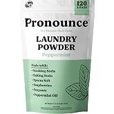 Pronounce Laundry Detergent Powder Alternative | Cleaner Ingredients. No Harsh Preservatives. Stain + Smell Fighting. With Essential Oils. HE Safe (Peppermint, 120 Loads)