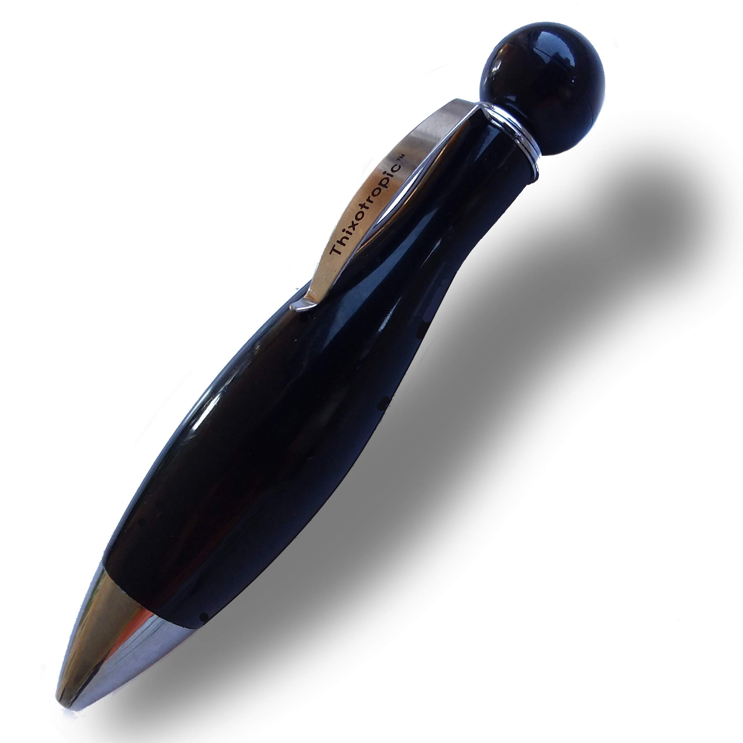 Short & Fat Mini Ballpoint Pen for Arthritis (6 Pack) | Classy Black Barrel with Black Ink