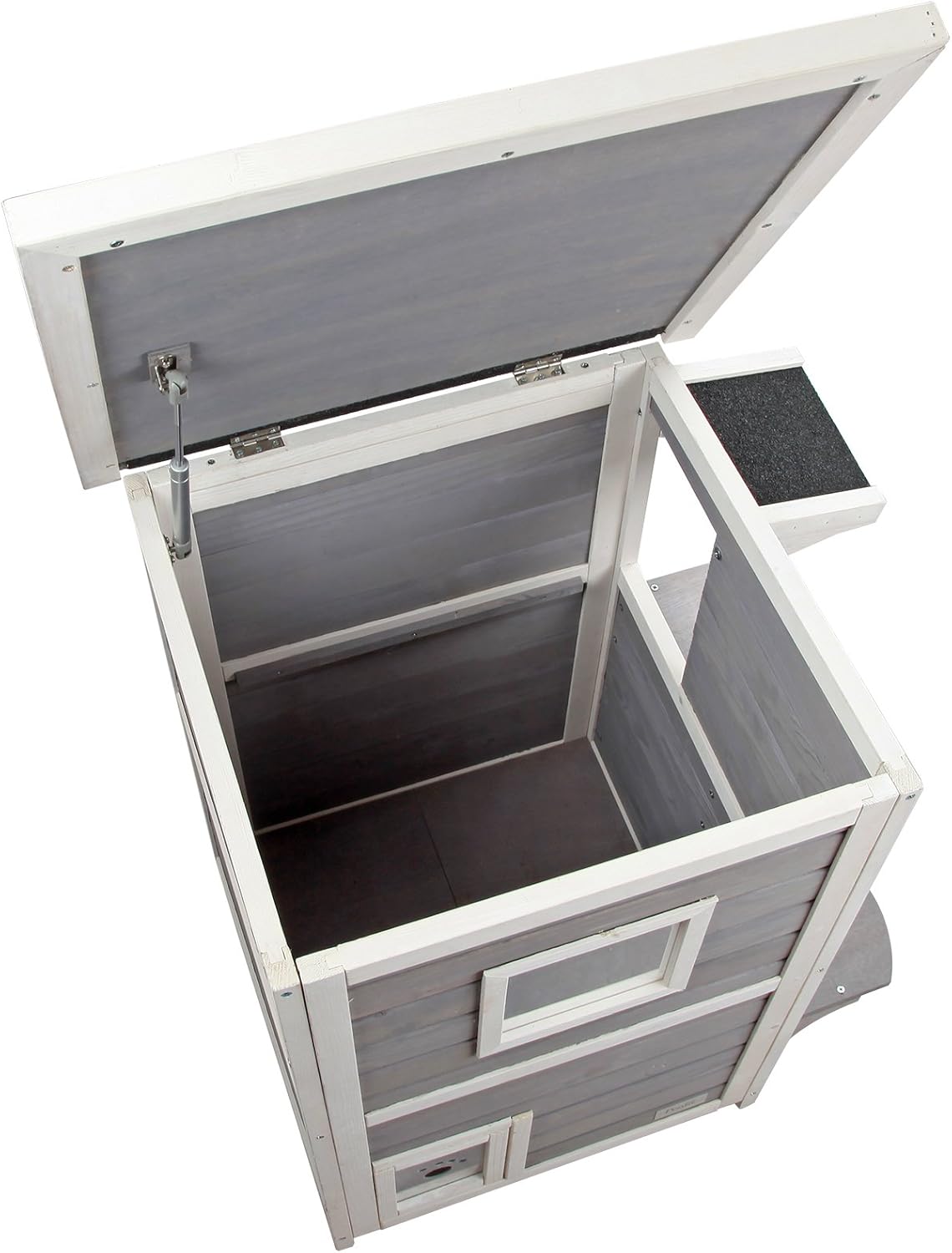 Petsfit 2-Story Weatherproof Outdoor Kitty Cat House/Condo/Shelter with Escape Door : Pet Supplies